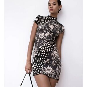 UO Nina Spliced Bodycon Mini Dress